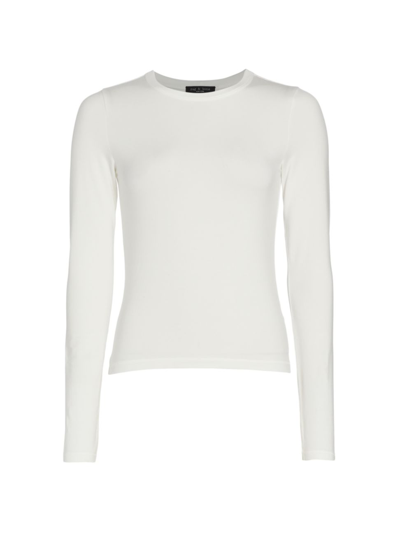 Shop Rag & Bone Women's Icons Luca Slim Long-sleeve T-shirt In White