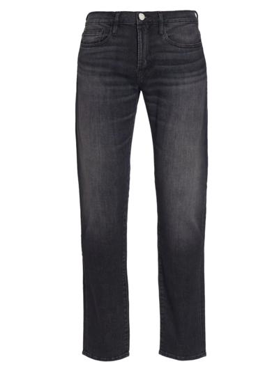 Shop Frame Men's L'homme Slim Mid-rise Jeans In Black Oak