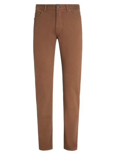 Shop Zegna Men's Stretch Gabardine Pants In Light Brown