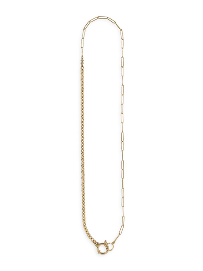 Shop Milamore Women's Duo Chains 18k Yellow Gold Necklace