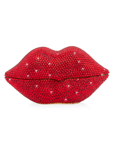 Shop Jay Strongwater Amy Pavé Lips Box In Gold
