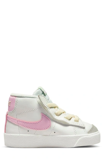 Shop Nike Kids' Blazer Mid '77 Sneaker In White/ Pink/ Coconut Milk