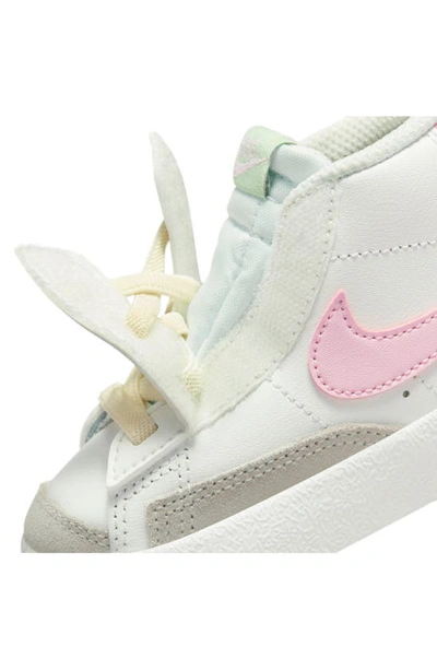 Shop Nike Kids' Blazer Mid '77 Sneaker In White/ Pink/ Coconut Milk