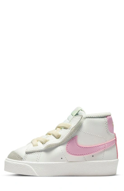 Shop Nike Kids' Blazer Mid '77 Sneaker In White/ Pink/ Coconut Milk