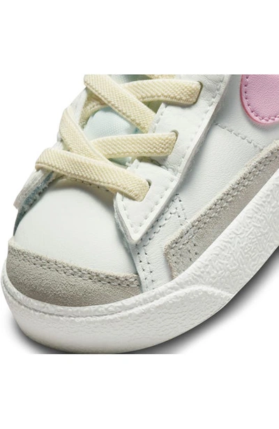 Shop Nike Kids' Blazer Mid '77 Sneaker In White/ Pink/ Coconut Milk