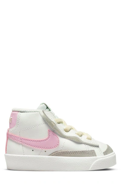 Shop Nike Kids' Blazer Mid '77 Sneaker In White/ Pink/ Coconut Milk