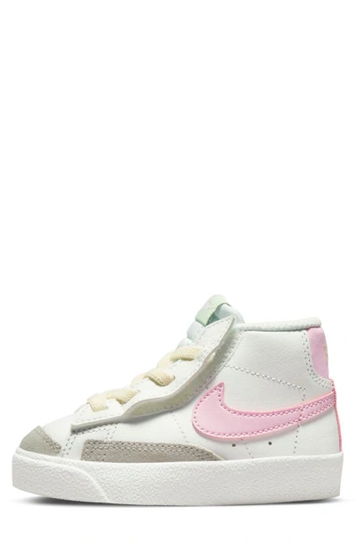 Shop Nike Kids' Blazer Mid '77 Sneaker In White/ Pink/ Coconut Milk