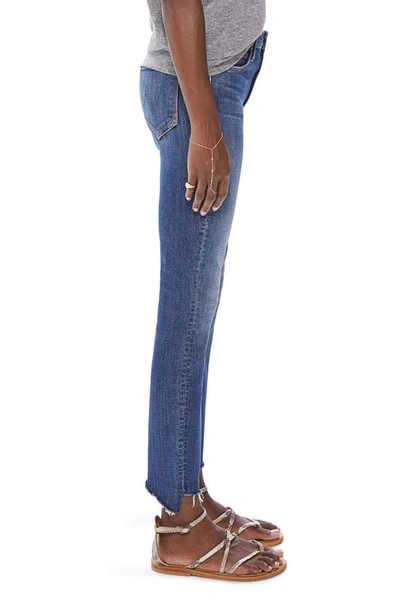 Shop Mother The Stunner High Waist Frayed Ankle Skinny Jeans In Girl Crush
