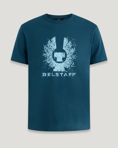 Shop Belstaff Pixelation T-shirt In Legion Blue