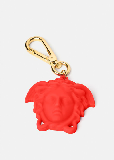 Shop Versace La Medusa Key Ring In Red