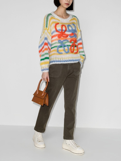 Paige Myslie Mid-rise Straight-leg Jeans In Green