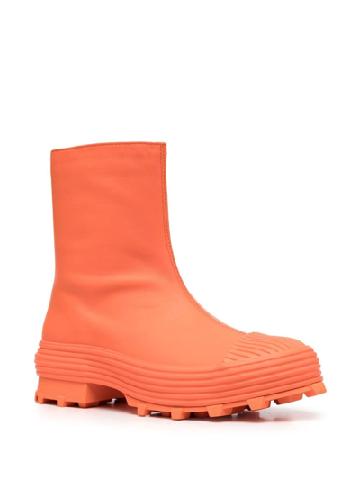 Shop Camperlab Leather Ankle-length Boots In Orange