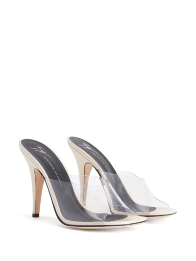 Giuseppe Zanotti Women's Curvy Leather & Pvs Mule Sandals In White