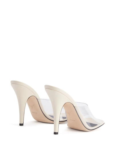 Giuseppe Zanotti Women's Curvy Leather & Pvs Mule Sandals In White