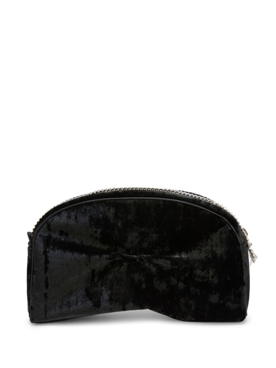 Shop Giuseppe Zanotti Agacia Velvet Crossbody Bag In Black
