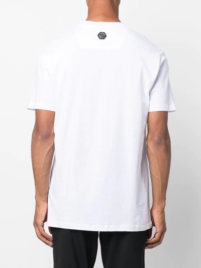 Shop Philipp Plein Skull-print Short-sleeved T-shirt In White