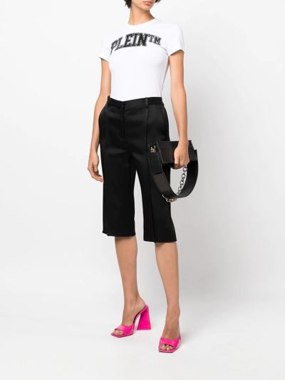 Philipp Plein Sexy Pure Crystal Embellished T-shirt In White