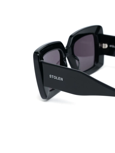 Shop Stolen Girlfriends Club Joy Ride Square-frame Sunglasses In Black