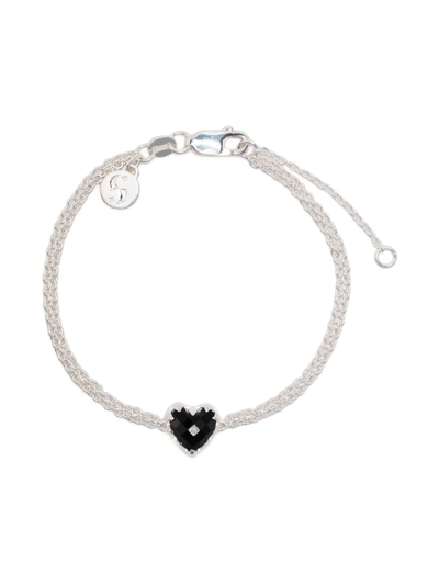 Shop Stolen Girlfriends Club Black-onyx Heart Bracelet