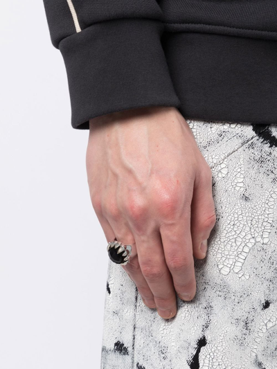 Shop Stolen Girlfriends Club Claw Onyx Ring In Black