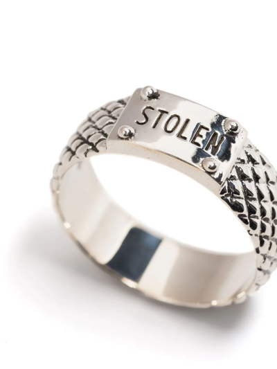 Shop Stolen Girlfriends Club Logo-engraved Silver Ring