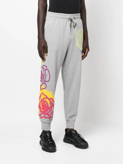Shop Dolce & Gabbana Graffiti-print Track Pants In Grey