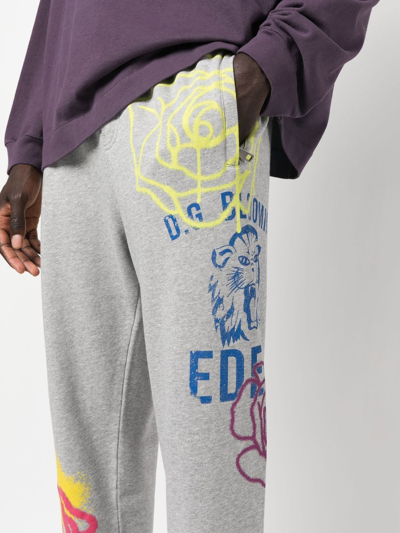 Shop Dolce & Gabbana Graffiti-print Track Pants In Grey