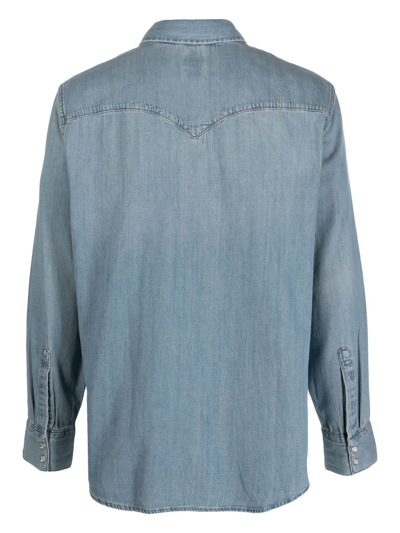 Shop Levi's Western Long-sleeve Denim Shirt In Blue