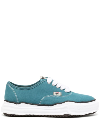 Shop Miharayasuhiro Baker Lace-up Low-top Sneakers In Blue