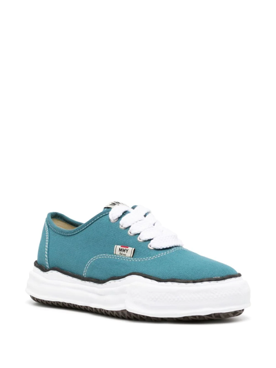 Shop Miharayasuhiro Baker Lace-up Low-top Sneakers In Blue