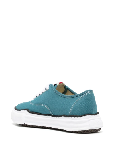 Shop Miharayasuhiro Baker Lace-up Low-top Sneakers In Blue