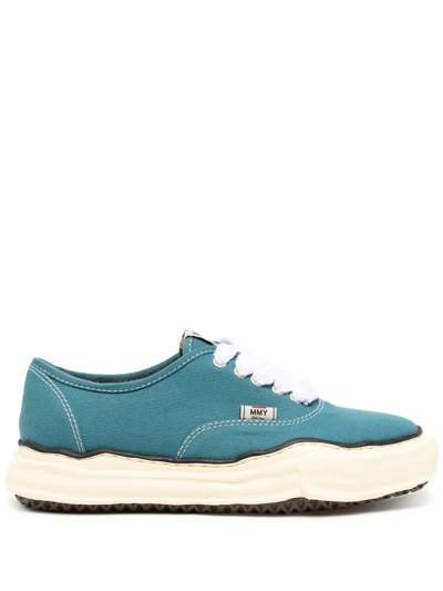 Shop Miharayasuhiro Lace-up Low-top Sneakers In Blue