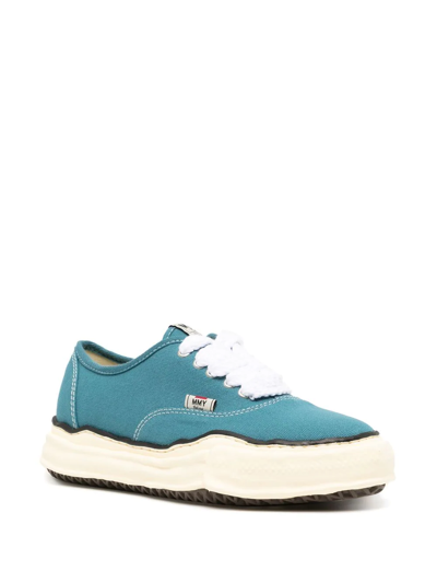 Shop Miharayasuhiro Lace-up Low-top Sneakers In Blue