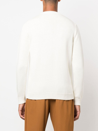 Roberto Collina Long Sleeved Wool Jumper In White