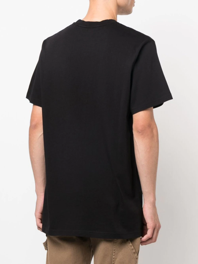 Shop 424 Graphic-print Short-sleeve T-shirt In Black