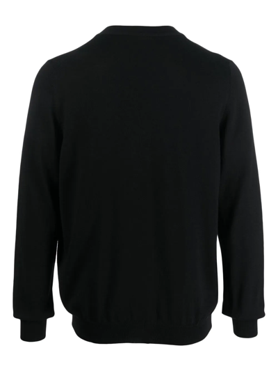 Shop D4.0 Fine Knit V-neck Cardigan In Black