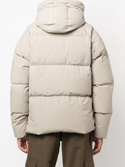 Ten C Padded Puffer Jacket In Neutrals