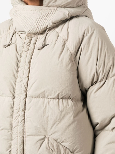 Ten C Padded Puffer Jacket In Neutrals
