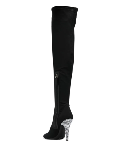 Shop Giuseppe Zanotti Calixtee Cuissarde 110mm Thigh-high Boots In Black