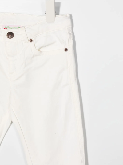 Shop Bonpoint Bonnie Slim-cut Trousers In White