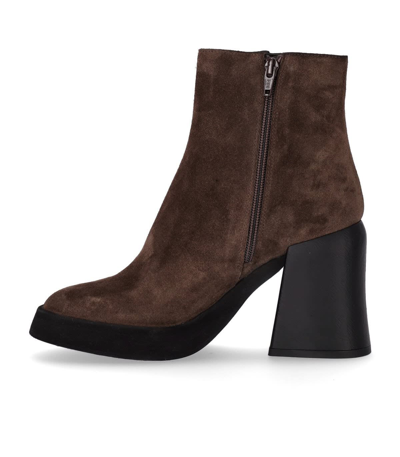 Shop Strategia Hombre Brown Heeled Ankle Boot In Marrone
