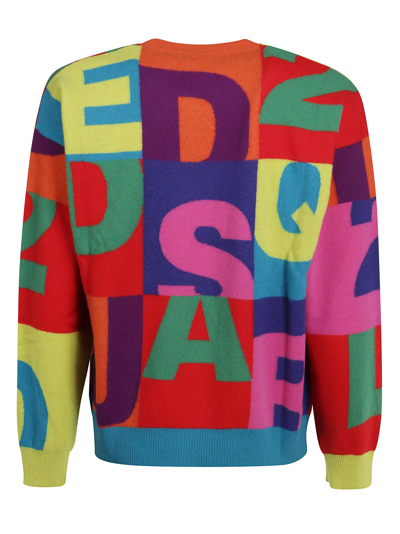 Shop Dsquared2 D2 Alphabet Sweater In Multicolor