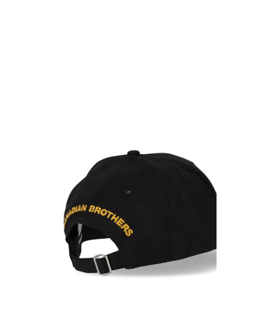 Shop Dsquared2 Dsq2 Patch Black Baseball Cap In Nero