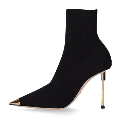 Shop Elisabetta Franchi Black Sock Ankle Boot In Nero