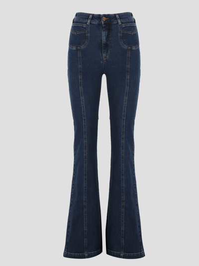 Shop See By Chloé Emily Denim Pants In Blue