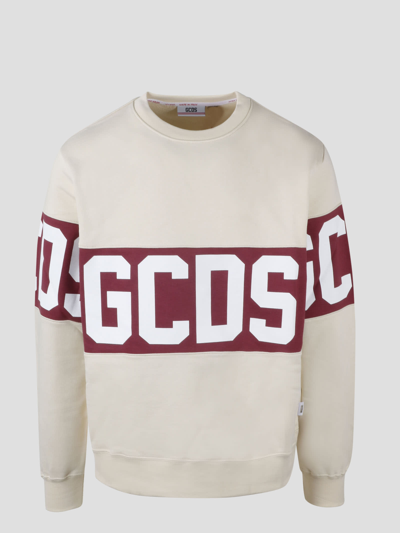 Shop Gcds Logo Motif Sweatshirt In White