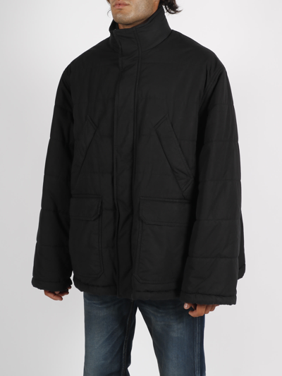 Shop Balenciaga Light Parka In Black