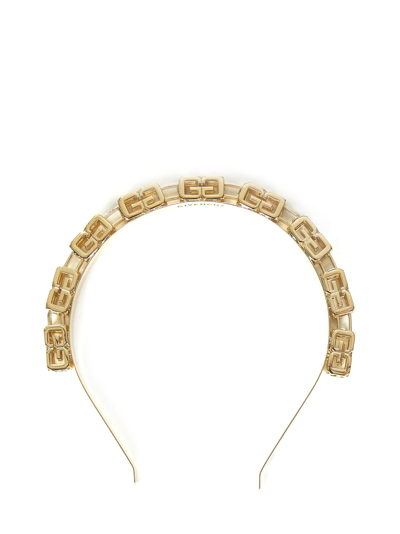 Shop Givenchy G Cube Headband In Gold