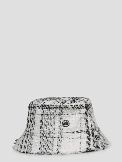 Shop Ruslan Baginskiy Tweed Bucket Hat In White