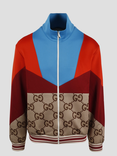 Shop Gucci Lightweight Neoprene Zip Jacket In Multicolour